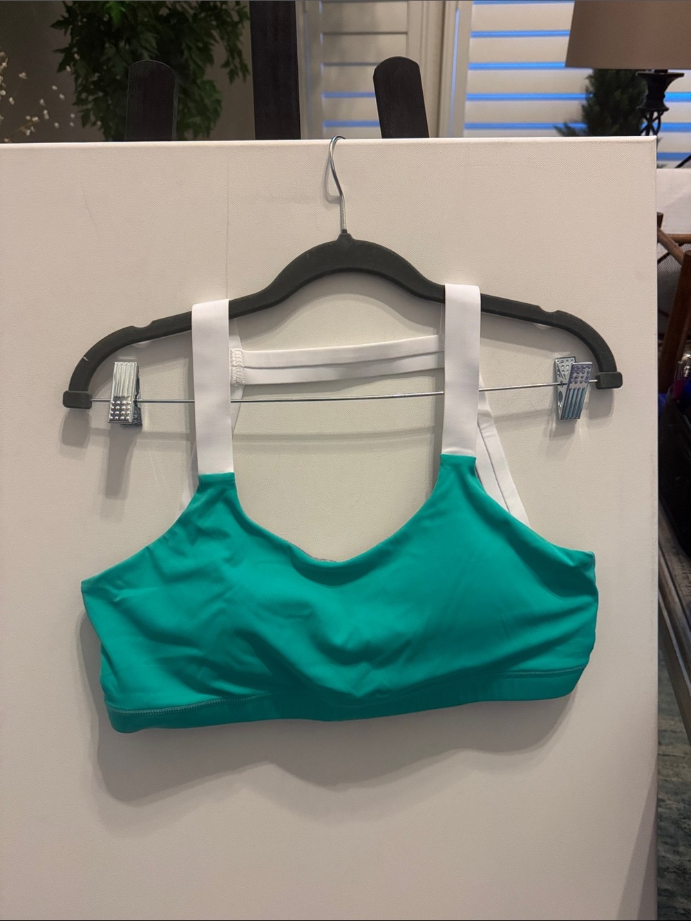 Born Primitive Teal Sports Bra with White Straps Size XL